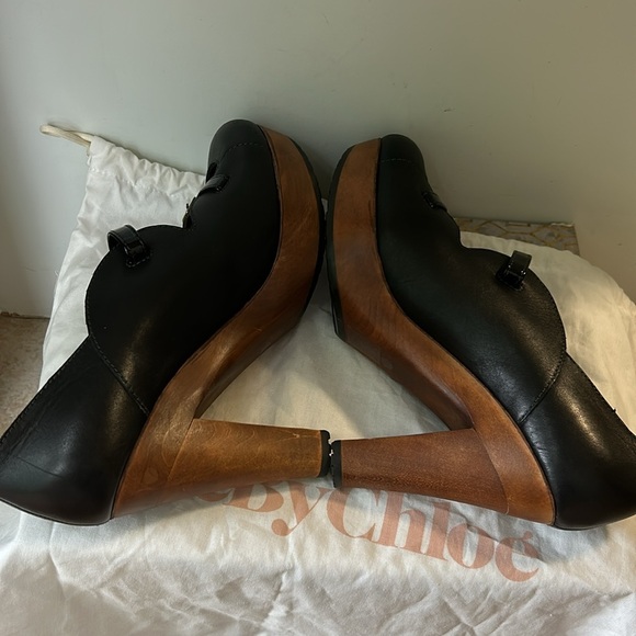 See By Chloe Double Strap Mary Jane Leather Platform Heels Womens size 4 - Picture 7 of 12